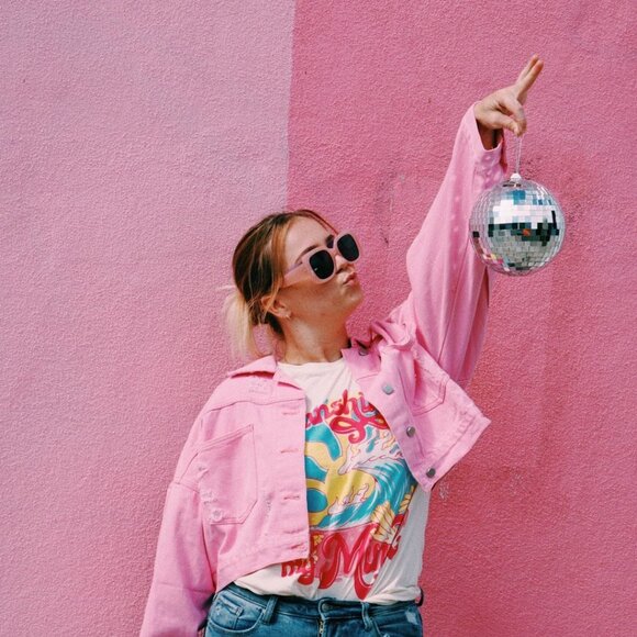 The "Jolene" Rhinestone Denim Jacket - Picture 3 of 5